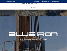 Tablet Screenshot of blueironinc.com